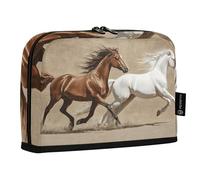 Quteprint Trousse à crayons sur pied - Trousse à crayons en forme de cheval, trousse de papeterie, trousse de maquillage portable, organisateur de bureau pour l'école, le bureau, les étudiants, les