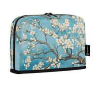 Quteprint Trousse à crayons sur pied Van Gogh Art avec motif floral japonais, trousse de papeterie, trousse de maquillage portable, organisateur de bureau pour l'école, le bureau, les étudiants, les