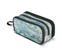 Quteprint Van Gogh Trousse à crayons avec fermeture éclair - Grande capacité - Durable - Avec 3 compartiments - Pour étudiants, adolescents, adultes, garçons et filles