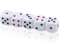 QUTHZZHY 5 Grands Cubes, 30mm Cubes de Jeu, Ensemble de Dés en Acrylique à 6 Faces avec Coins Arrondis, Dés de Jeu pour Les Jeux de Société, pour Jeu Party Teaching Maths Jeux pour Enfants