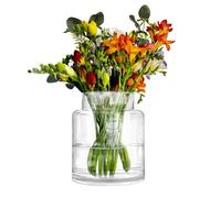 QUTHZZHY Grand Vase à Fleurs Vase Rond en Verre 23 Cm Vase en Verre Transparent Convient pour l'herbe de la Pampa et des Tulipes - pour Salon, Chambre à Coucher, Salle à Manger, Mariage, Bureau