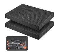 QUTHZZHY Lot de 2 mousses prédécoupées, 400 x 300 x 50 mm, mallette à outils, mallette d'appareil photo, en mousse, pour insert de valise, tablette miniature