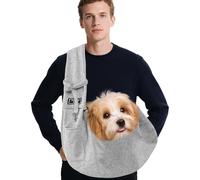 QUTHZZHY Sac de Transport pour Chien, Sac à Dos pour Chien jusqu'à 7.5 kg, Portable, avec Sac de Transport réglable et réversible pour Petits Chiens et Autres Animaux de Compagnie, Promenade en Plein