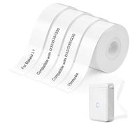 Qutie Lot de 4 rouleaux de ruban adhésif imperméable compatible avec les imprimantes thermiques Qutie P15/P12/Q2/HP1/HP4/D32/D35 pour imprimante thermique