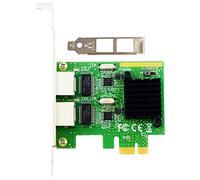 Qutsvosh 1 lot de cartes réseau PCI-Ex1 Gigabit Ethernet 1000 m double port de bureau