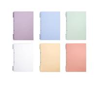 Qutsvosh 1 lot de couvertures de livre A4 perforées pour feuilles volantes avec clip de rangement souple pour fournitures scolaires de bureau