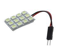 Qutsvosh 2 x 12 SMD 5050 LED blanc éclairage intérieur + 2 x douille T10 + 2 x douille BA9S + 2 x adaptateurs navette