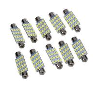 Qutsvosh Lot de 10 ampoules navettes d'intérieur 3528 SMD 16 LED 42 mm