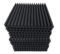 Qutsvosh Lot de 12 panneaux acoustiques en mousse d'absorption acoustique pour studio - Absorbeur sonore à large bande - Rembourrage insonorisant