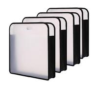 Qutsvosh Lot de 4 organiseurs de rangement pour papier scrapbooking 30,5 x 30,5 cm, scrapbooking, photos, travaux manuels, noir