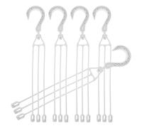 Qutsvosh Lot de 5 chaînes de suspension en plastique pour crochets rotatifs à 360° (blanc)