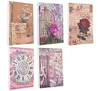 Qutsvosh Lot de 500 feuilles de papier vintage pour scrapbooking, collection de bricolage, papier décoratif