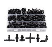 Qutsvosh Raccords d'irrigation cannelés en PVC de 4 mm pour potager, jardin, pelouse, pot de fleurs