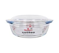 Quttin 124316 Casserole en verre rond avec couvercle, Multicolore, 2,5 l, 25 litres, plastique