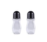 QUUPY 2pcs 30ml / 1oz désodorisant bouteille de rouleau en verre avec boule de rouleau en plastique, bouteille déchantillon vide pour huile essentielle récipient roll - on de massage étanche