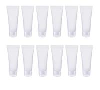 QUUPY Lot de 12 flacons vides de 30 ml réutilisables en plastique transparent pour cosmétiques, cosmétiques, cosmétiques, cosmétiques, cosmétiques, cosmétiques, cosmétiques, cosmétiques, cosmétiques