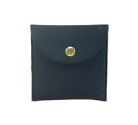 QUUPY Lot de 2 pochettes de rangement en velours avec bouton pression pour boucles d'oreilles, bracelets, colliers (noir + rose)