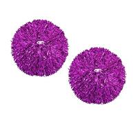 QUUPY Lot de 2 pompons de pom-pom girl en forme de fleur pour fête sportive, bal de promo, danse, déguisement, soirée