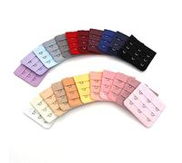QUUPY Lot de 22 Extensions de Soutien-Gorge pour Femme, Couleurs Assorties, 3 rangées x 3 Crochets, Extension de Soutien-Gorge élastique Extensible pour Extensions de Soutien-Gorge de Grande Taille