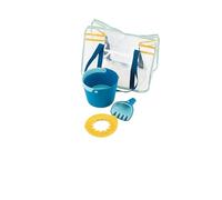 Quut - Beach Set Océan Set de Plage avec Sac Transparent - Bucki - Raki 2-en-1 - Magic Shaper - 3 Poches intérieures - Fond en Mesh - 39 x 28 x 21 cm