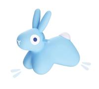 Quut Hoppi Bunny Animal Sauteur à partir de 18 Mois - Jouet à chevaucher Gonflable pour Enfants, avec Pompe - Jouet Sauteur pour intérieur & extérieur - sans BPA, supporte Jusqu’à 45 kg, Bleu Clair