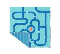 Quut - Serviette de Plage/Piscine Enfant avec Jeu - en Microfibre Séchage Ultra Rapide, sans Sable - Compacte, Légère (Circuit, XL - 180 x 180cm)