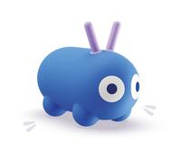 Quut - Skippi Animal Sauteur - Jouet Sauteur Gonflable - intérieur et extérieur - Pompe comprise - 35 x 46cm - Cadeau - Design - à partir de 12 Mois (Bleu Cosmique)