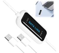 Quvxzy Câble de transfert de données USB 2.0 haut débit 480 Mb/s PC vers PC pour Windows 11/10/8/7/XP/Vista, câble de transfert de fichiers Plug & Play entre ordinateurs et ordinateurs portables