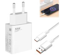 Quvxzy Chargeur Xiaomi 33W Charge Rapide, Chargeur pour Téléphones Portableset Câble USB C 2M 6A Mi Turbo, pour mi 14 13 12 12t 12s Pro Lite mi Note K60 K50 11 11s 12 Pro Plus Note