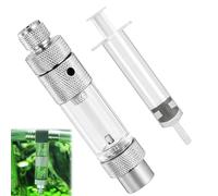 Quvxzy Compteur de bulles CO2 Régulateur de dioxyde de carbone - Double tête - Régulateur de décompression CO2 avec manomètre - Régulateur de précision - Accessoire pour pompes à air CO2 - Idéal pour