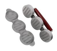 Quweiz Mini presse à hamburger, petite machine à galettes de viande, presse à hamburger de forme ronde pour mini hamburger, barbecue, pique-nique, camping, etc