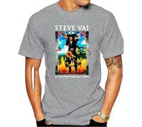 quwomu Mens Clothes Steve Vai Guitarist 25th Anniversary Tour 2016 Men's T-Shirt Grey Grey