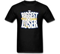 quwomu Men's The Biggest Loser Logo T Shirt ColorName Short Sleeve_011 Black