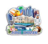 Quwsne Aimant de réfrigérateur Abu Dhabi Émirat arabe uni Souvenirs de voyage en ville Cadeaux touristiques 3D monuments classiques faits à la main Artisanat Décoration de la maison -2662
