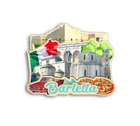 Quwsne Aimant de réfrigérateur Barletta Italie - Souvenirs touristiques 3D - Fait à la main - Décoration d'intérieur - 1214