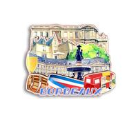 Quwsne Aimant de réfrigérateur Bordeaux France Souvenirs de ville Cadeaux touristiques 3D monuments classiques faits à la main Décoration de la maison - 1222