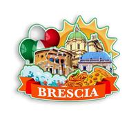 Quwsne Aimant de réfrigérateur Brescia Italie Souvenirs de voyage en ville Cadeaux touristiques 3D monuments classiques Artisanat fait à la main Décoration de la maison -1301