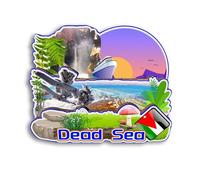 Quwsne Aimant de réfrigérateur de la mer Morte Jordanie - Souvenirs de voyage - Cadeaux touristiques 3D - Monuments classiques - Artisanat fait à la main - Décoration d'intérieur - 2644
