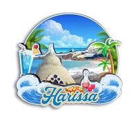 Quwsne Aimant de réfrigérateur Harissa Liban - Souvenirs de voyage - Cadeaux touristiques 3D - Monuments classiques - Artisanat fait à la main - Décoration d'intérieur - 3330