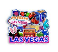 Quwsne Aimant de réfrigérateur Las Vegas Nevada USA - Souvenirs de voyage en ville - Cadeaux touristiques 3D - Monuments classiques - Artisanat fait à la main - Décoration d'intérieur - 1039