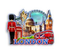 Quwsne Aimant de réfrigérateur Londres UK Souvenirs de voyage en ville Cadeaux touristiques 3D monuments classiques faits à la main Décoration de la maison -1437