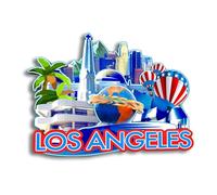 Quwsne Aimant de réfrigérateur Los Angeles Californie États-Unis - Souvenirs de voyage en ville - Cadeaux touristiques 3D - Monuments classiques - Artisanat fait à la main - Décoration d'intérieur -