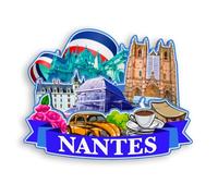 Quwsne Aimant de réfrigérateur Nantes France Souvenirs de voyage en ville Cadeaux touristiques 3D monuments classiques faits à la main Décoration de la maison -1333, QS-WC-1333