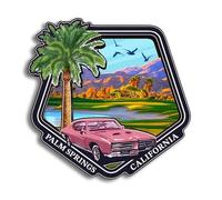 Quwsne Aimant de réfrigérateur Palm Springs Californie États-Unis - Souvenirs de voyage en ville - Cadeaux touristiques 3D - Monuments classiques - Artisanat fait à la main - Décoration d'intérieur -