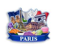 Quwsne Aimant de réfrigérateur Paris France Souvenirs de ville Cadeaux touristiques 3D monuments classiques faits à la main Décoration de la maison -1314, QS-WC-1314