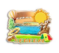 Quwsne Aimant de réfrigérateur Sénégal Souvenirs de voyage en ville Cadeaux touristiques 3D monuments classiques faits à la main Décoration de la maison -3095