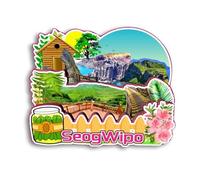 Quwsne Aimant de réfrigérateur Seogwipo Corée du Sud - Souvenirs de voyage en ville - Cadeaux touristiques 3D - Monuments classiques - Artisanat fait à la main - Décoration d'intérieur - 2566