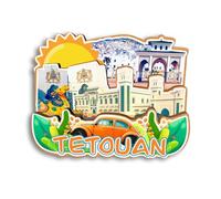 Quwsne Aimant de réfrigérateur Tétouan Maroc - Souvenirs de voyage - Cadeaux touristiques 3D - Monuments classiques - Artisanat fait à la main - Décoration d'intérieur - 2987