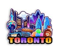 Quwsne Aimant de réfrigérateur Toronto Canada - Souvenirs de voyage en ville - Cadeaux touristiques 3D - Monuments classiques - Artisanat fait à la main - Décoration d'intérieur - 1847