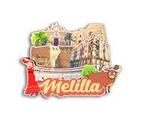Quwsne Melilla Aimant de réfrigérateur en Espagne Souvenirs de voyage en ville Cadeaux touristiques 3D monuments classiques faits à la main Décoration de la maison - 1062
